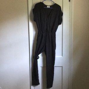 Black jump suit short sleeves